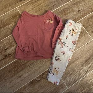 Carters long sleeve shirt and matching leggings